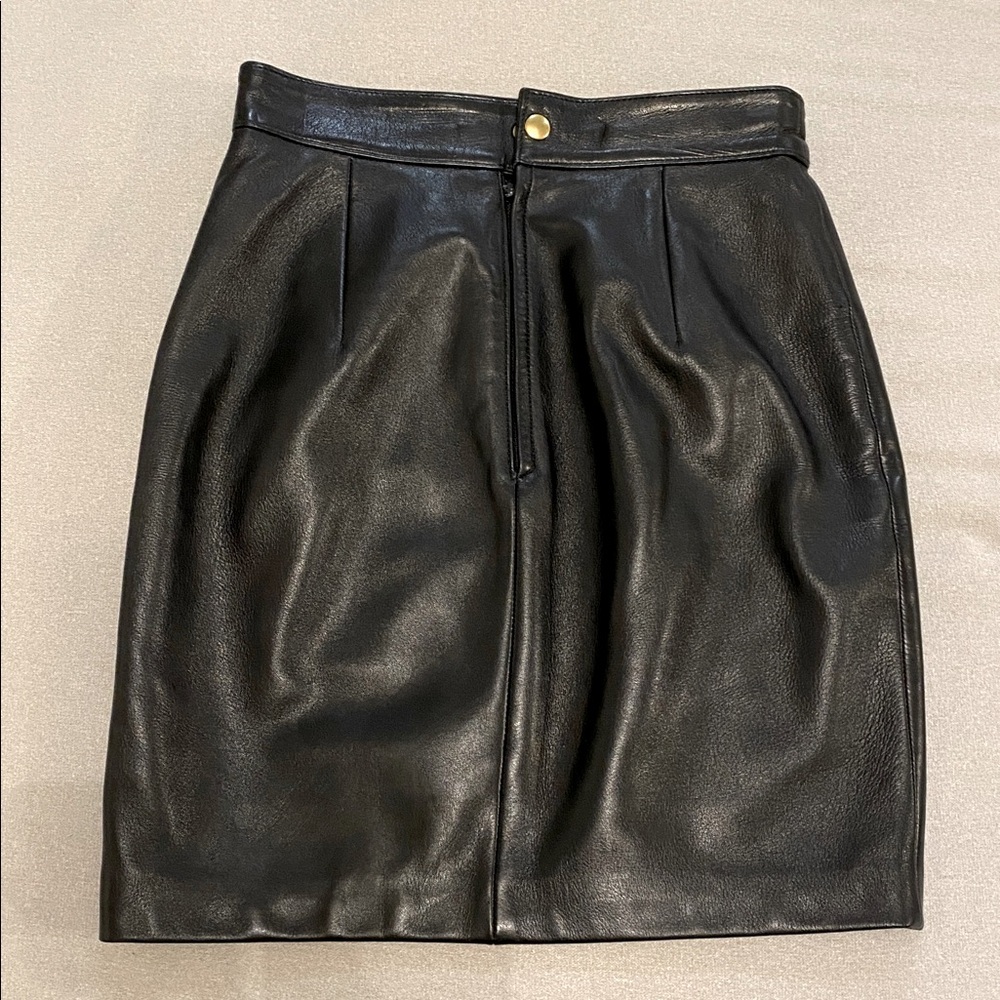 Vintage Moschino Leather Skirt - Picture 4 of 4